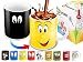 Cortunex Morphing  Morning Coffee Mug.11 Ounce. Changing Color Mug For Cartoon Lovers Ceramic Heat Sensitive Color Changing Coffee Mug. Novelty Heat Sensitive Mug With A Funny Yellow  Smiley Face