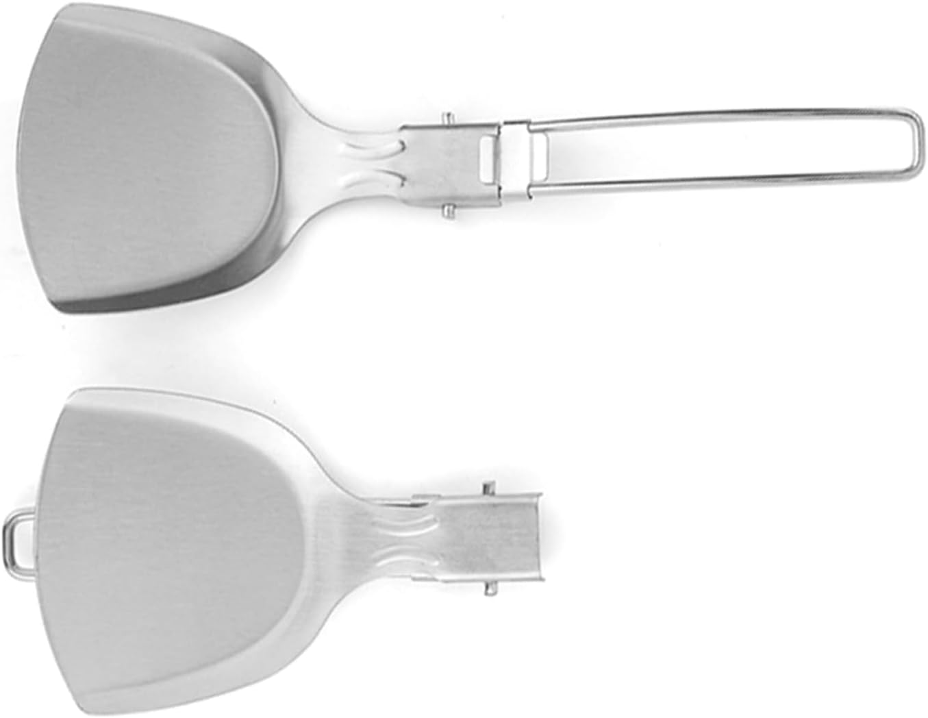 Folding Spatula Portable Stainless Steel Food Turner Spatula Foldable Cooking Utensil for Outdoor Camping Picnic Barbecue Travel Lightweight Mini Size
