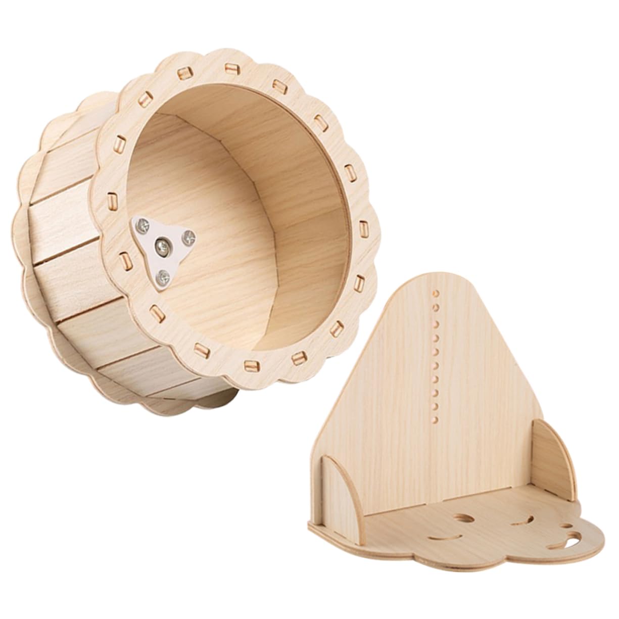 Ruota Silenziosa per Criceti e Piccoli Animali Domestici in Materiale Sintetico Khaki, per Esercizio e Sollievo Dalla Solitudine in Casa o Negozio per Animali