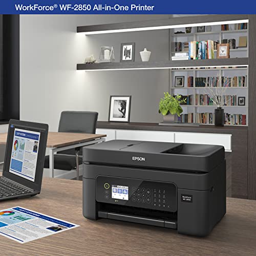 Image of Epson Workforce WF-2850 Wireless All-in-One Printer with Scan, Copy, Fax