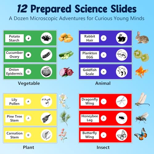 image for Odatay 1000X Handheld Microscope for Kids, 4K 2.4