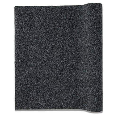 Casatessile Tappeto passatoia corsia Oscar Fondo Impermeabile, Zerbino per Ingresso, Porta di casa, Corridoio, Cucina, Ufficio e Negozi. Venduto al Metro - Nero, Largo 100 cm.