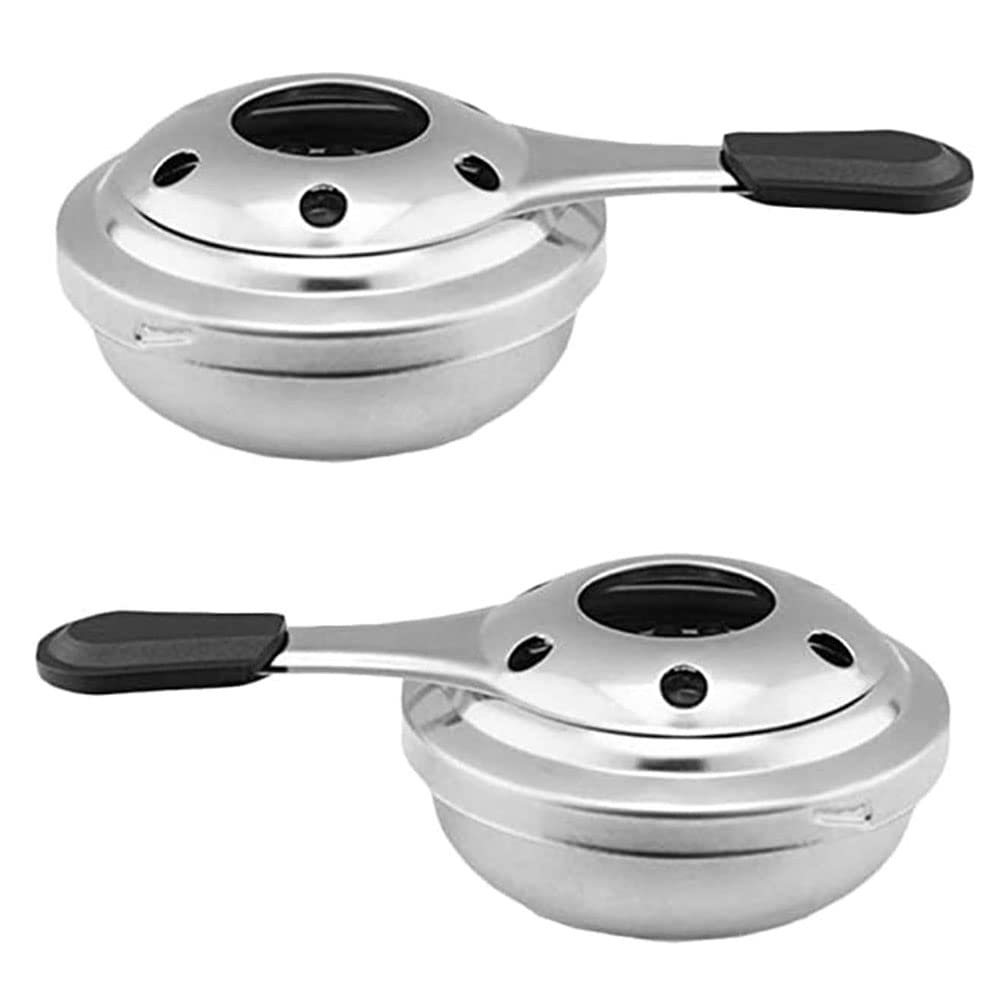 Lot De 2 Réchauds à Alcool Mini – Acier Inox – Fondue Camping Pique-nique – Portable Et Réglable - 12