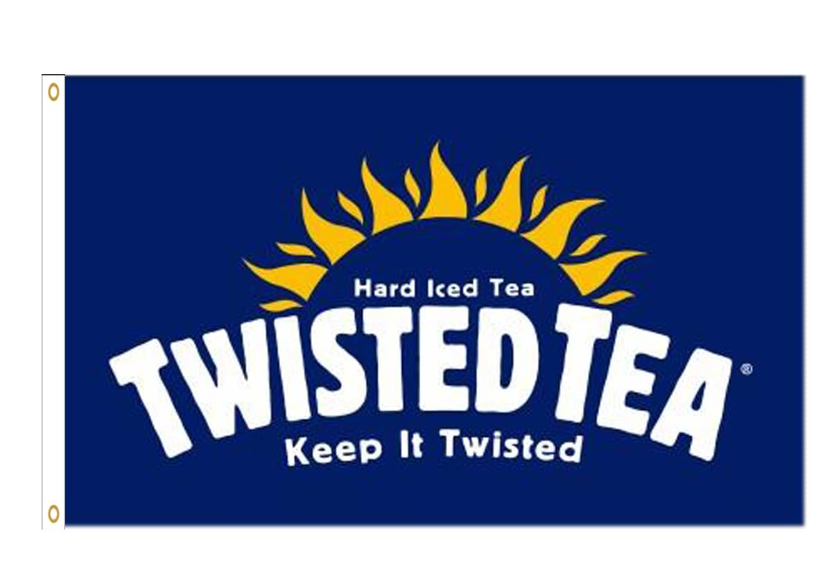 Twisted Tea Flag 3 * 5ft Banner 3 * 5ft for Garage Indoor Room Man Cave Wall Decoration Blue