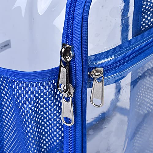 Oraben Clear Lunch Bag,Multi-Purpose Lunch Bag Transparent Lunch Bag Portable Lunch Bag,Lunch Box For Men, Adults, Women, Children (Blue) #TOP7