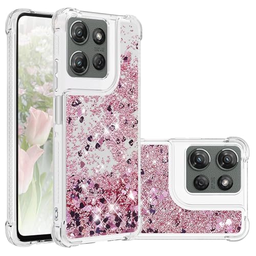 Coque scintillante Motorola G Play 2025 cadeau YBL Love or rose