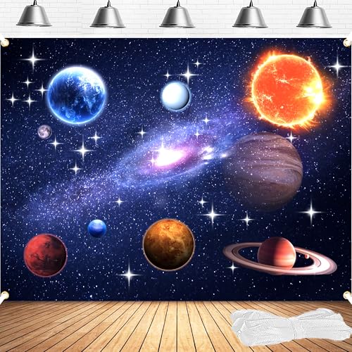 Fondo para fotografía galaxia 8x6ft con ojales de bronce miniatura 1