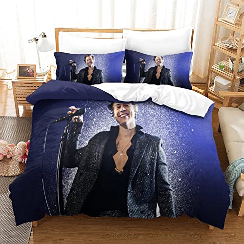 Harry Styles Funda Nórdica 3 Piezas Juego De Sábanas De Edredón De Ropa De Cama Digital 3D Juego...