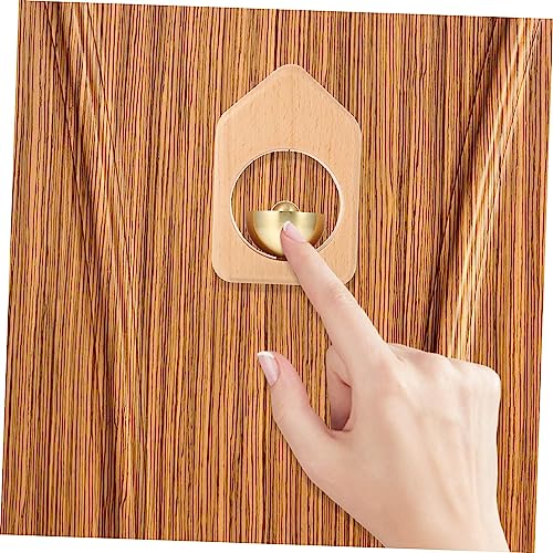 Image of Ritmo Shopkeepers Bell for Door Opening Wood Shopkeepers Bell for Door Durable Magnetic Doorbell Door Entry Alert Chime Unique Attached Bell Hanging Decoration for Business Entrance (A)