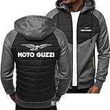 【SUDADERA CASUAL】 Sudaderas con capucha para hombre Diseño con cremallera, diseño con capucha con cordón ajustable, equipado con 2 bolsillos laterales impermeables y puede guardar tus manos o teléfono y llaves, etc.