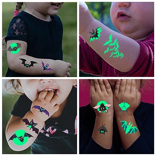 Awinmay Luminous Bat Temporary Tattoos for Kids - Image 3