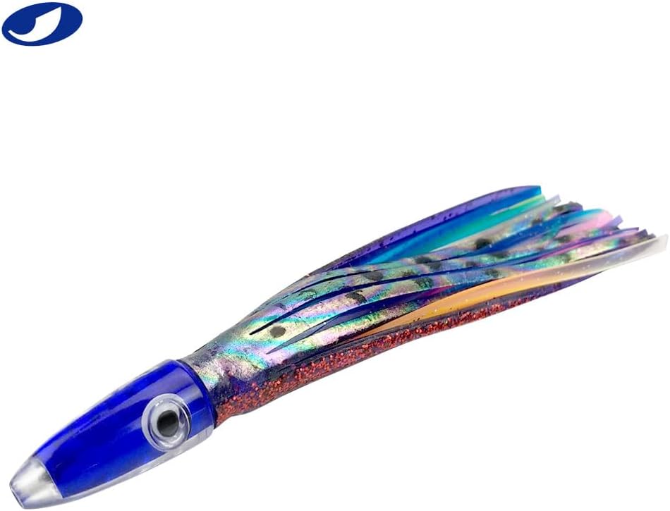 OCEAN CAT 5.5 Inches Weighted Squid Soft Plastic Trolling Lures Fishing Tackle Hoochie Octopus Skirts Bait for Offshore Big Game Saltwater Fishing