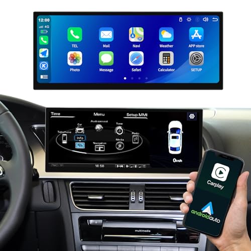 Radio para Auto con Pantalla 12.3 Pulgadas para Audi A4 A5 2009-2015 miniatura 1