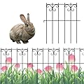 ShopLaLa Decorative Garden Fence (10 Panels), 12in(L) x 16.5in(H) Rustproof Metal Wire Fencing Border Animal Barrier, Butterfly Edging for Landscape No Dig Outdoor Patio Decor, Dog Fences for the yard
