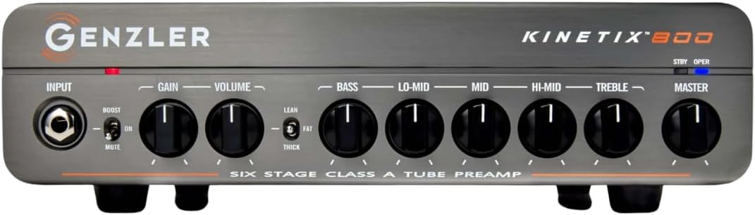 GearTree Genzler Kinetix 800 Bass Tube Head, 800W, Gray