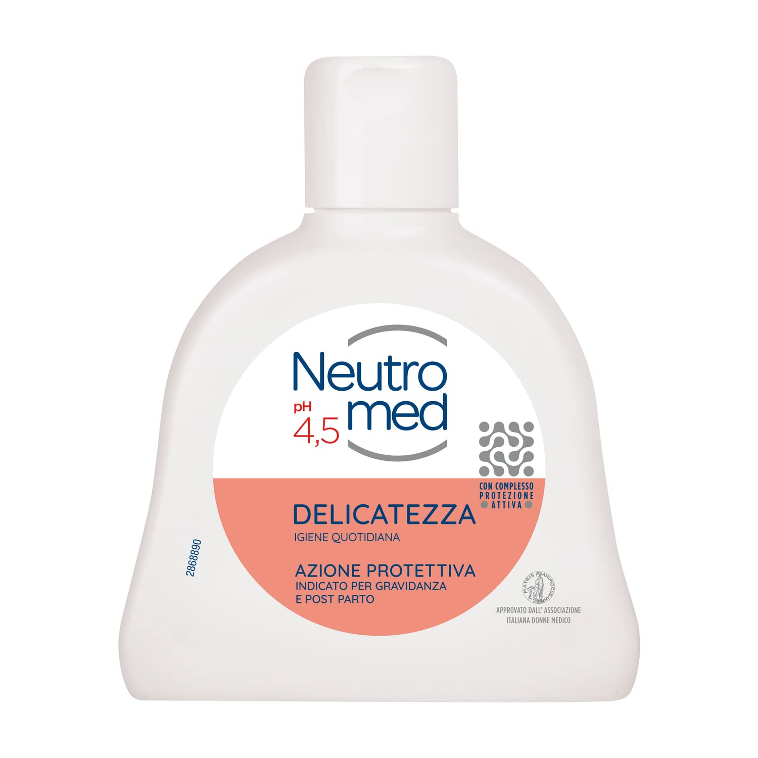 Neutromed, Detergente Intimo Delicatezza con Complesso Protezione Attiva, Azione Protettiva, pH 4.5, Confezione da 12 flaconi da 200ml