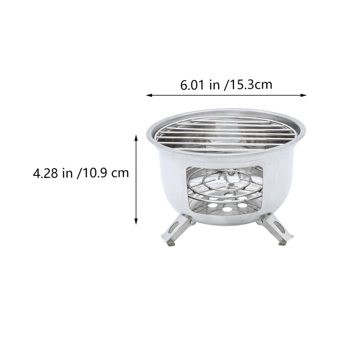 Przenośny mini grill ze stali nierdzewnej ze stojakiem na statyw kompaktowa kuchenka kempingowa do grilla na świeżym powietrzu akcesoria turystyczne lekka przenośna kuchenka do grilla