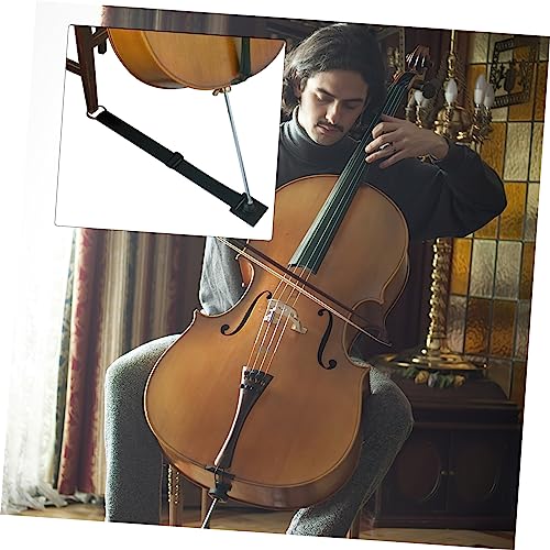 Courroie de violoncelle antidérapante et butée de pique réglable noire - 7