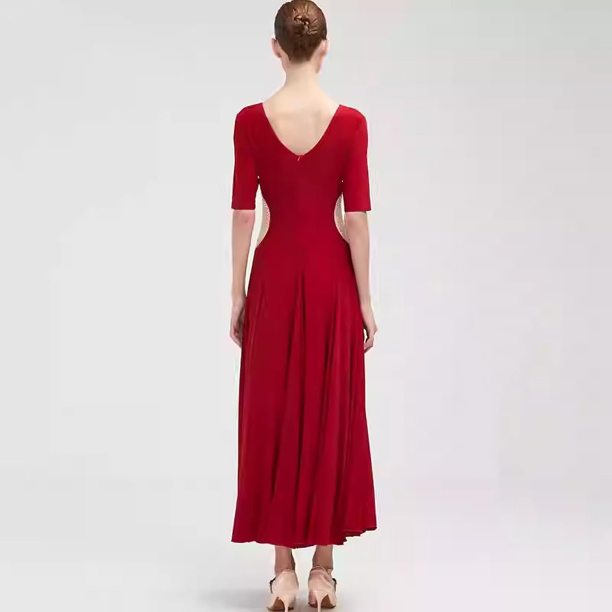 Vestido de Baile de Salón para Mujeres, Ropa de Baile de Vals Moderno, Vestido de Flamenco para Prom y Fiesta, Disfraz Lírico