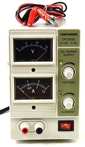 Tekpower TP1503C, 15V/3A Linear DC Power Supply, Analog Display with Alligator Banana Connector - Thumbnail 4