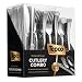 160 Plastic Silverware Set- Silver Plastic Cutlery Set - Disposable Silverware Set - Flatware Set - 80 Plastic Silver Forks - 40 Plastic Silver Spoons - 40 Plastic Silver Knives - Heavy Duty Bulk Pack