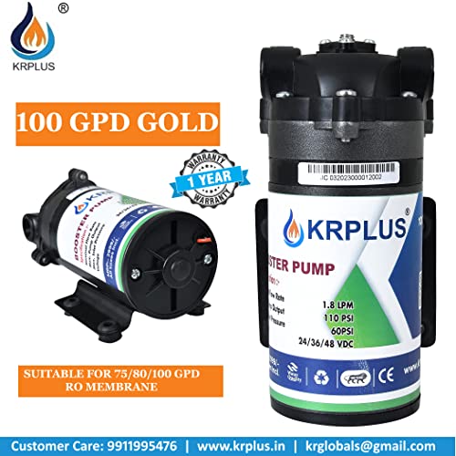 Image of 100 GPD RO Diaphragm Booster Pump With 24 Volt RO SMPS Adaptor, Comes with 1 Year Warranty Suitable For All Types Of Water Purifier (Pack Of 2)