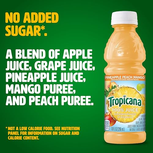 Image of Tropicana Pineapple Peach Mango 100% Juice, 24-pack, 10 fl oz bottles