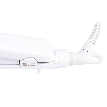 Professional Hair Straightener ホワイト Amazon.com : Professional Salon Steam Hair Straightener