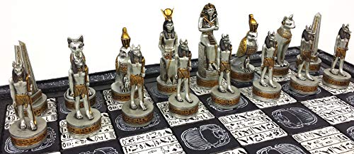 Set de Ajedrez Egipcio Anubis con Tablero de 16" miniatura 7