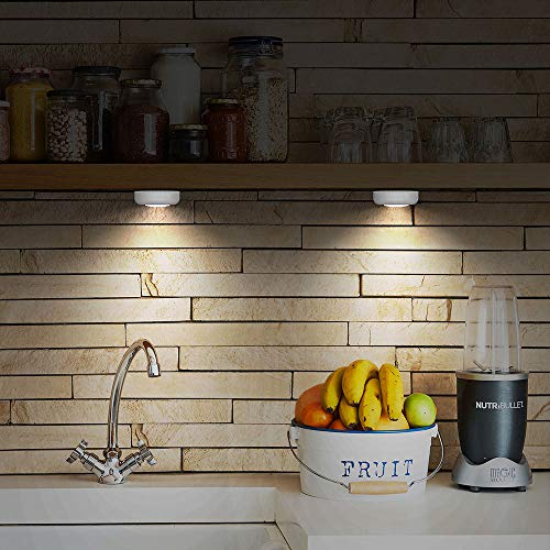 Image of Tap Light 6 Pack Portable LED Puck Touch Night Lights - Battery Operated Under Cabinet Lighting for Kitchen, Closet, Classroom, Indoor & Outdoor