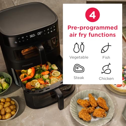 DualZone 4-in-1 Stacked Air Fryer - 11.6qt Capacity, with Sync Cook and Sync Finish - 4 Pre-Programmed Air Fry Settings, Black - image 4