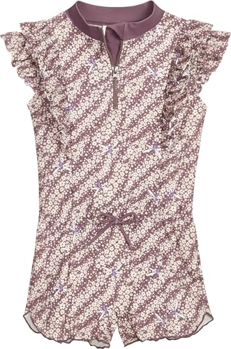 Playshoes Mädchen Schwimmanzug Sonnenanzug, Blümchen Lila, 86-92