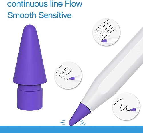 Miniatura 6 de AWINNER Punta de bolígrafo compatible con puntas de lápiz Apple de 1 y 2 generación (rojoamarillopúrpurarosacian)