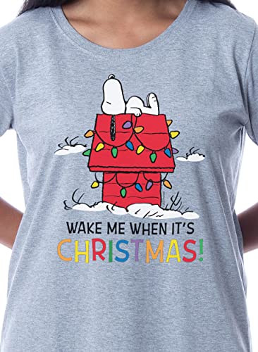Snoopy chemise de nuit femme Peanuts pyjama gris en taille S - 2