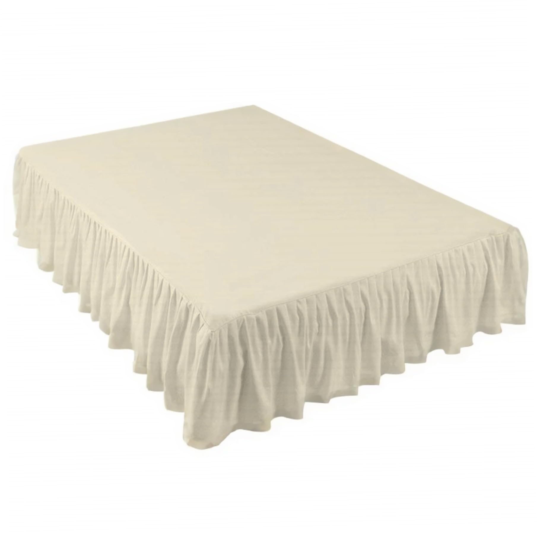 Falda de cama Queen de hotel de lujo con volantes beige suaves