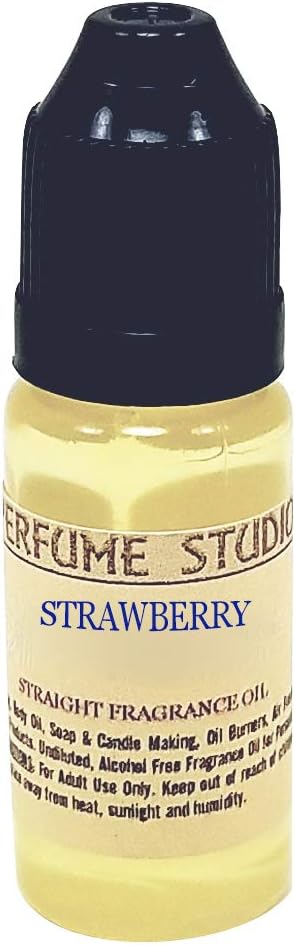 Perfume Studio Fruity Fragrance Oil for Soap Making, Candle Making, Perfume Making, Oil Burners, Air Fresheners, Body Mists, Incense, Hair & Skincare Products. Pure Parfum; 12ml Strawberry