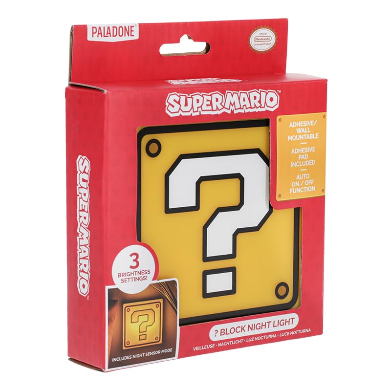 Veilleuse Super Mario Bloc Question lampe portable rétro LED avec capteur de nuit - 6