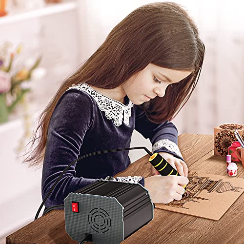 Wood Burning Kit, 60W Wood Burning Tool Pyrography Kit, Wood Burning Pen With 24 Wood Burning Cord Tip Tips Including Ball Tip,Gifts For Teen Girls 14-16 Boys 12-14 Art Teenage Girls 12 Year Old Boys. #TOP1
