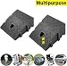 JAHOMFAI Bordsteinrampen, Aus Robustem Kunststoff, 2 Stück Tragbar Rampe Rollstuhl Türschwellenrampe für Auffahrt, Gehweg, Motorrad, Roller, Autos, mit 2 Erweiterungsbolzen(Gelb 27 x 25 x 7cm)
