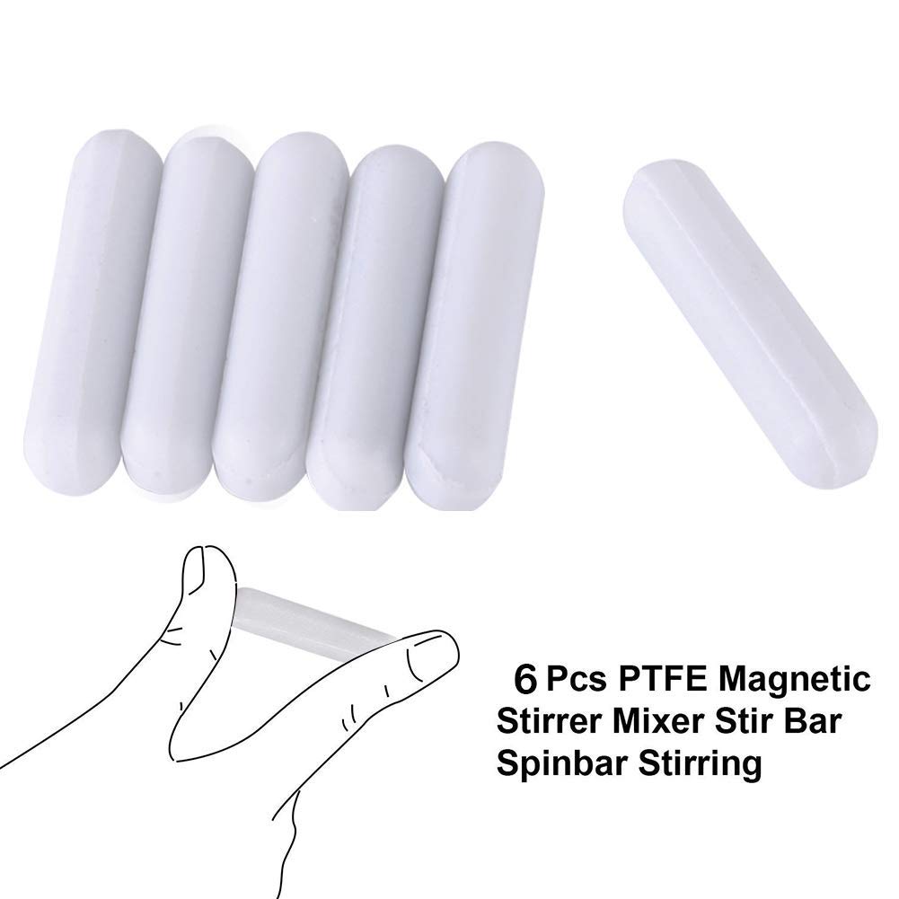 Lot De 8 Barres Magnétiques Stonylab - Revêtement PTFE - Pour Agitateur Magnétique - Neuf Sous Blister