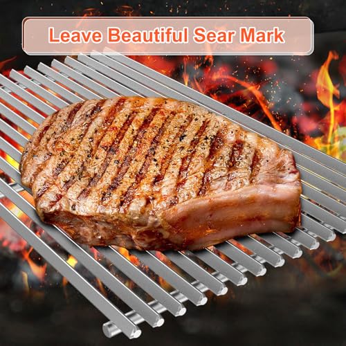 9.5MM Thick 19.5" Grill Grates for Weber Genesis 300 Series(2007–2016), 304 Stainless Steel Weber Genesis Grill Parts, Replacement for Weber Genesis E310 S310 E320 S320 E330 S330, Weber 7524 & 7528 by QuliMetal - Image 8