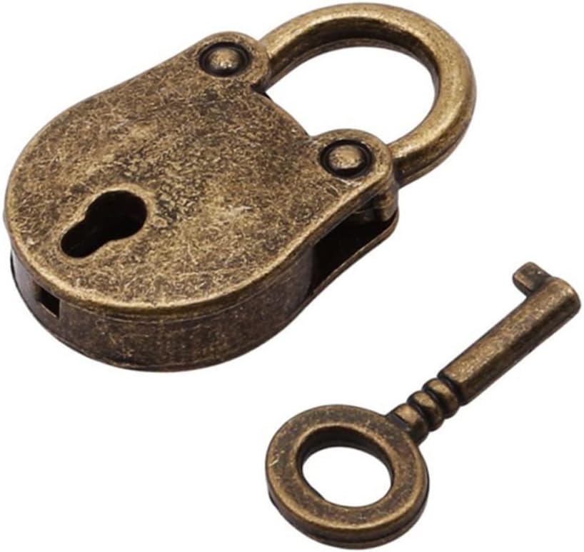 Lock,Padlocks, Vintage Antique Style Mini Bear Head Archaize Padlocks Key Lock with Keys