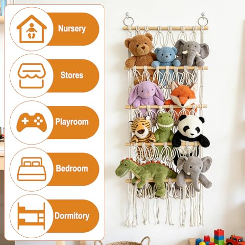 Filet de rangement pour animaux en peluche pour libérer l'espace dans la chambre