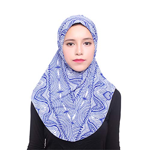 XINNI Women Muslim Polyamide Turban Lady Hijab Islamic Headcover Head Scarf for Summer
