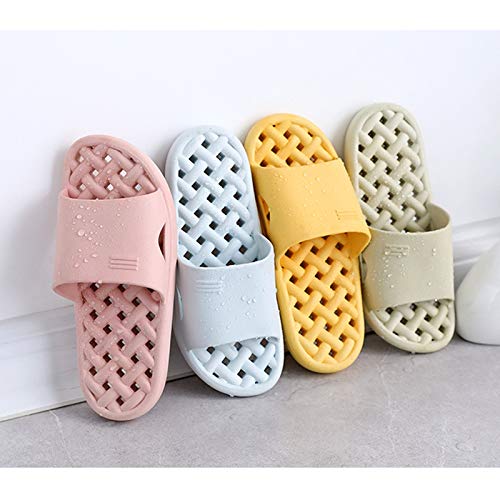 Flip Flop Bathroom Couple Sandals and Slippers for Summer Women's Household Bathing Water Leaking Quick-Drying Hollow Soft Bottom Hole Slippers Flip Flops (Color : B, Size : 38-39)4