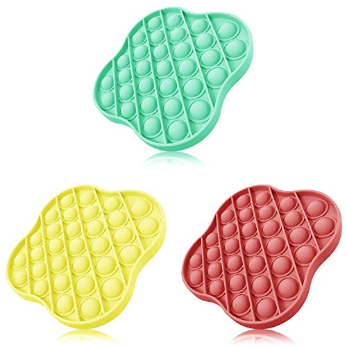 XMY Push Pop Pop Bubble Fidget Toy, Pop Bubble Sensory Fidget Toy for Kids and Adults, Fidget Popper Stress Reliever Toys for Autism ADHD Special Needs. ï¼ˆLucky Clover Style Style-3pcs Multiï¼‰
