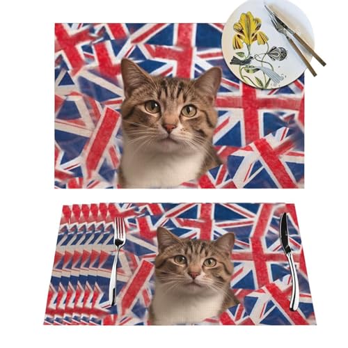 Set de table lavable anti-tache Union Jack pour repas intérieur