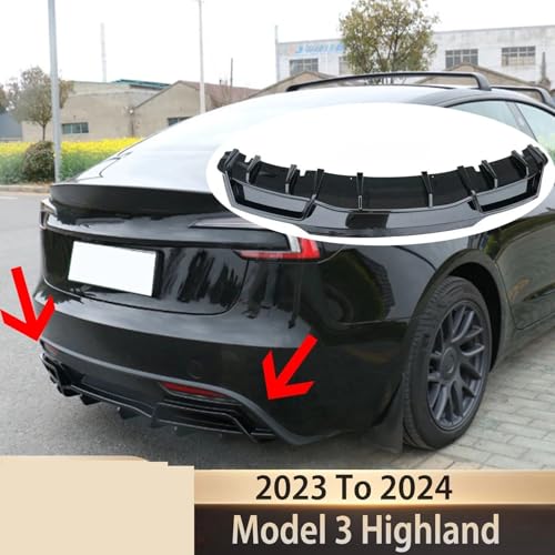 Alerón difusor trasero de alta resistencia en ABS para Tesla Model 3 Highland 2023 7