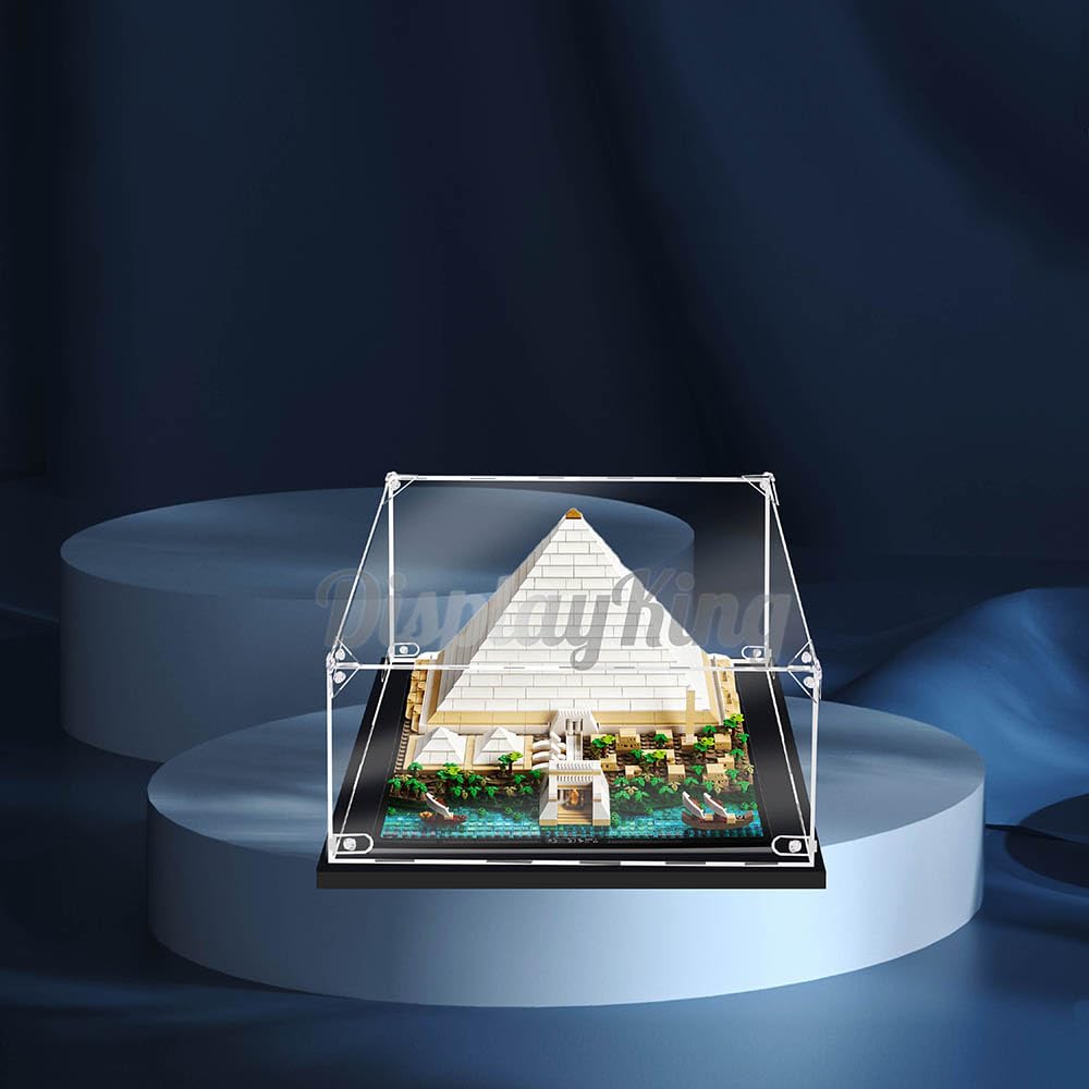 Acrylic Display case with Screw for Lego® Great Pyramid of Giza 21058 (Lego Set is not Included) (No Background)