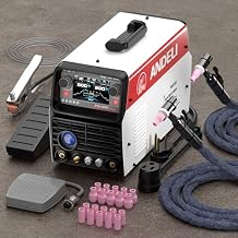 ANDELI TIG-205 PRO 205Amp, AC/DC aluminum TIG WELDER with Pulse 110V/220V Dual Voltage, TIG welding machine cold welding machine, JTGY